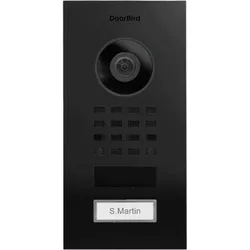DoorBird D1101V Unterputz IP Video Türsprechanlage – Graphitschwarz