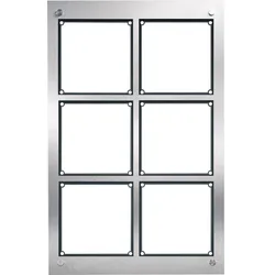 Hager REM106X modular Rahmen 6/2 Edelstahl matt, inklusive UP-Kasten