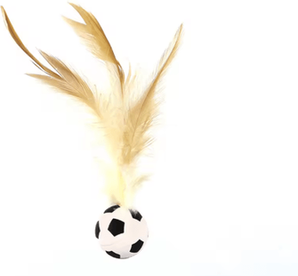 Inspire Picks Feather Bounce Interactive Cat Balls For Indoor Play & Training soccer