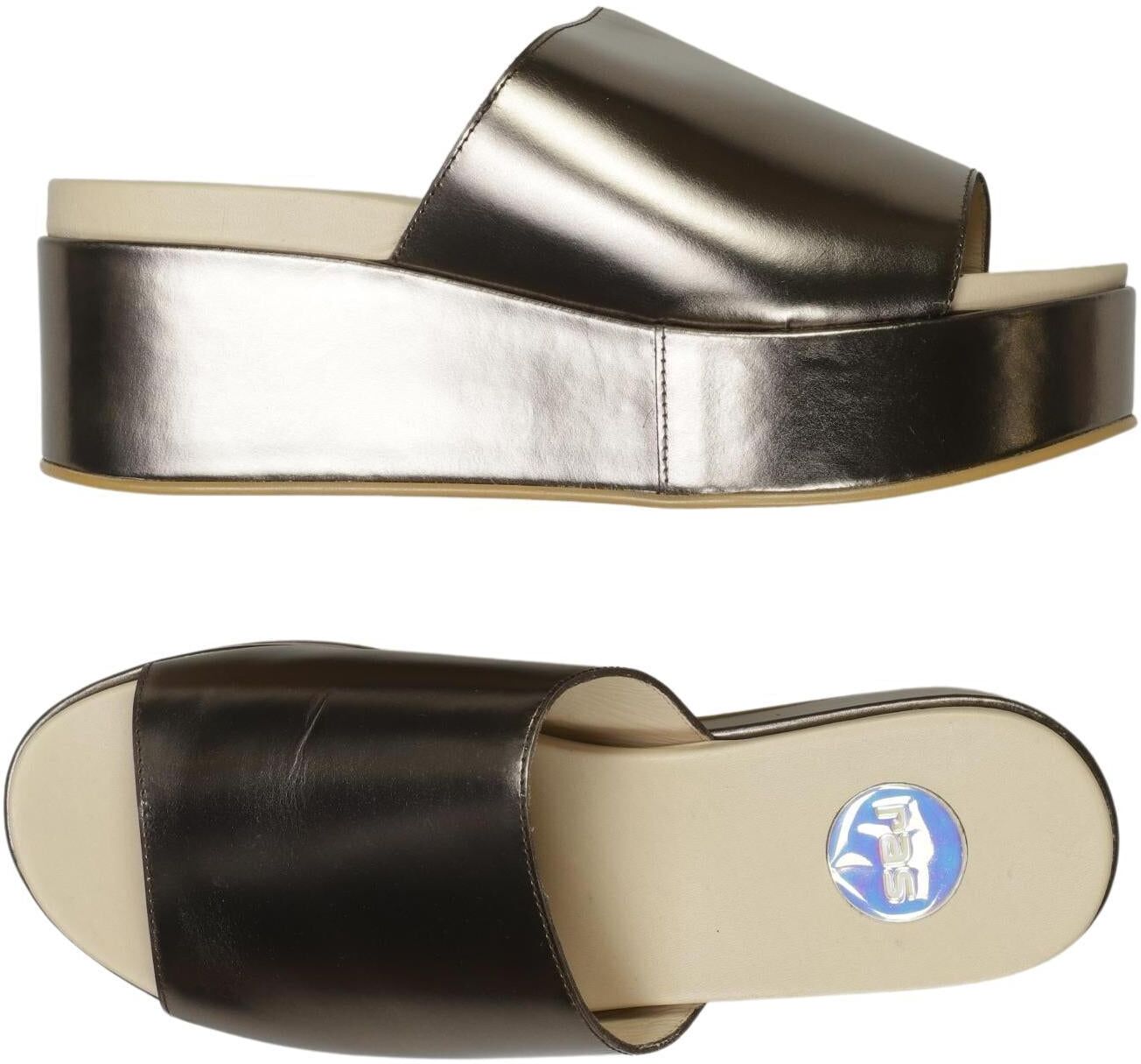 ras Damen Sandalen, Silber, Gr. EU 36, kein / Etikett - Second Hand