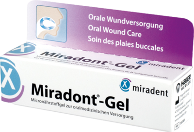 Megadent Deflogrip Gerhard Reeg GmbH MIRADONT-Gel Micronährmittel z.lokalen Anwendung 15 ml 02207691