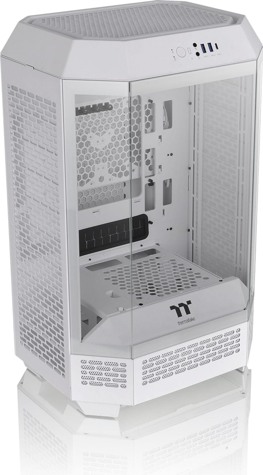 Thermaltake The Tower 300 Snow Mini Tower PC Case - Wit - Micro-ATX