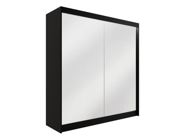 KLEIDERSCHRANK AMOHA mit LED - 200 cm - Schwarz