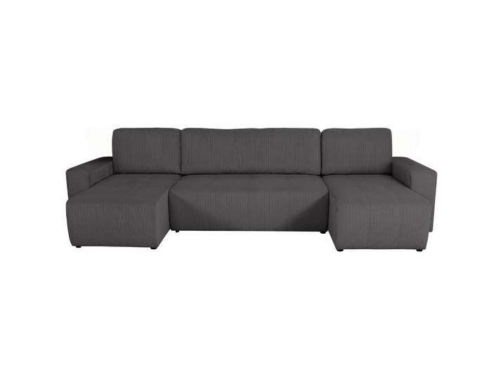Xora Wohnlandschaft, Dunkelgrau, Füllung: Schaumstoffflocken, U-Form, 317x146 cm, Wohnzimmer, Sofas & Couches, Wohnlandschaften, Wohnlandschaft U-Form