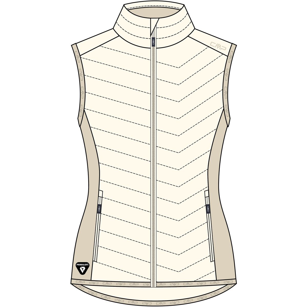 CMP Woman Vest Hybrid offwhite (A145) 40 36Z5166-A145-40