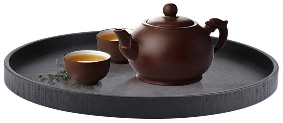 Omgoods Houten Ronde Serveerschaal Extra Groot 37,5 cm