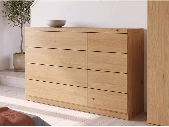 Kommode Eiche Hell „Timon“ 150 cm Massivholz Eiche Hell