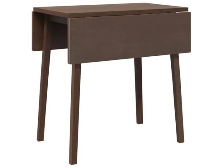 Tmriohed Esstisch Klappbar 90x75cm Massivholz Gummibaum Braun Platzsparende Klapptisch-Lösung für kleine Küchen und Wohnbereiche mit robuster Platte für flexible Nutzung im Alltag.
