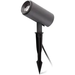 Faro Outdoor LED Projektionslampe PLOM mit Mast, 8,5W, 3000K, IP64, dunkelgrau FAR-70913