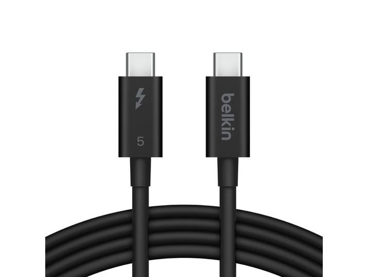 Belkin INZ005HQ1MBK, Mâle, Mâle, 1 m, 120 Gbit/s, Noir, Rond