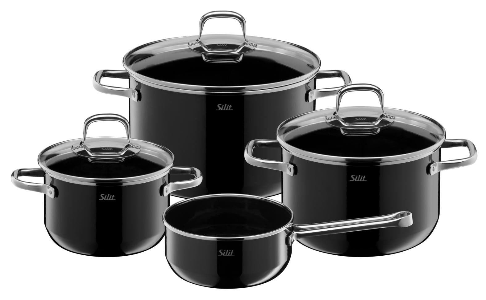 Silit Silargan® Elegance Topf-Set 4-teilig Black 3201019232
