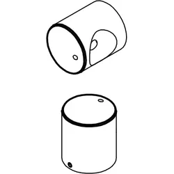 HSK Ersatzteile Wandbügelaufnahme, rechts - links, Chrom, E85328-41 E85328-41