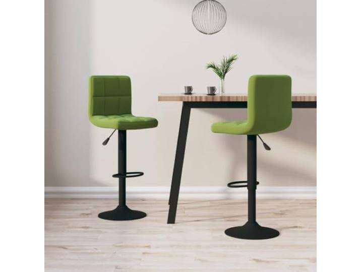 NLQMSU Barhocker, 2 Stück, hellgrün, Velours, drehbar, verstellbar Moderner Akzent, weicher Sitz, vielseitiges Design, einfache Pflege, täglicher Gebrauch