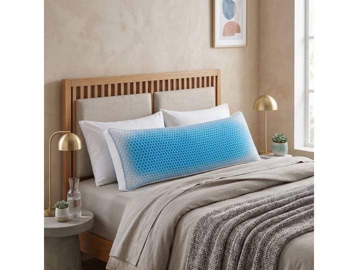 Traversin confort microfibre housse tpe 3d 140x35 cm