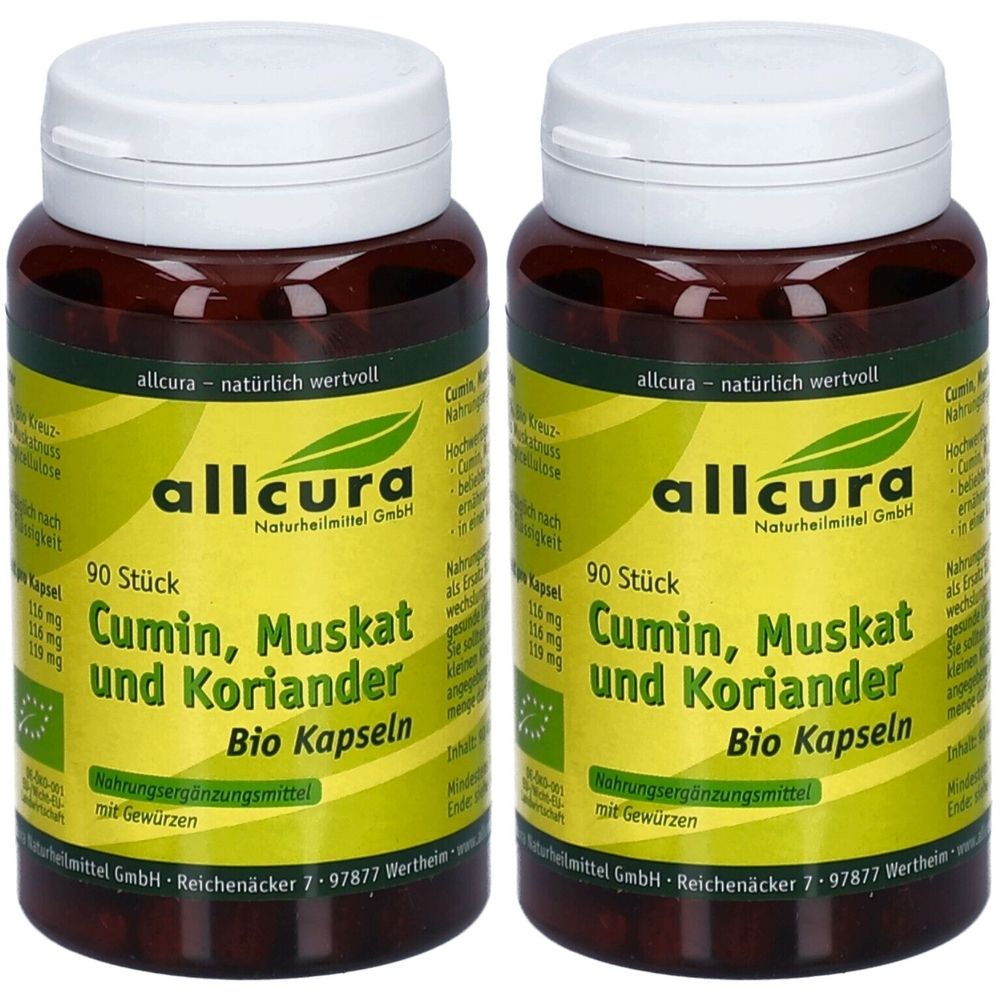 Cumin Muskat und Koriander Bio Kapseln 2x 2x90 St