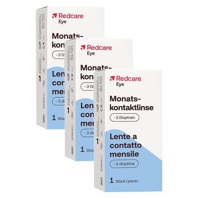 Redcare Monatslinse -3 3er-Pack 3x1 St Kontaktlinsen