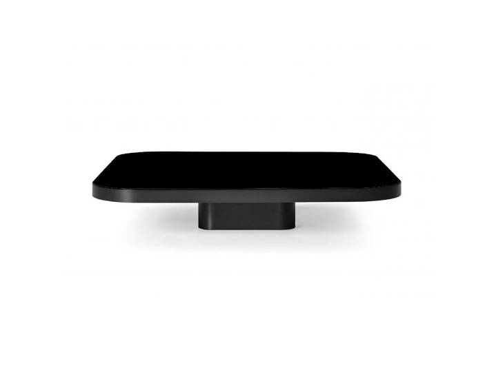 CLASSICON table basse BOW 4 (Base noire - Plateau en verre noir)