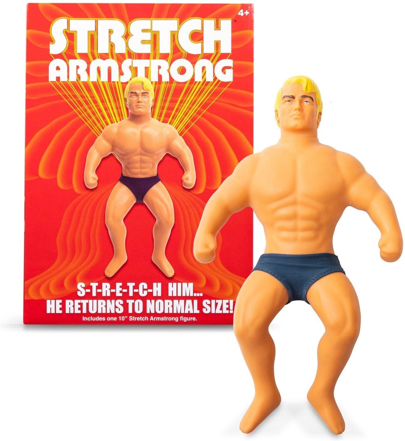 Stretch Armstrong Retro Figure Large 10 Inch for Kids and Collectors - Basic Fun - 10 in
