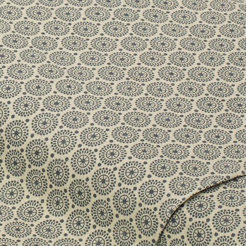 Baumwollstoff „Retro-Kreis“ "Mona", grau-color