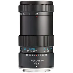 Meyer Optik Görlitz Trioplan 100mm 1:2.8 II SONY E-Mount (E/FE) (Man. Foc.) (Sony E, APS-C / DX, Vollformat), Objektiv, Schwarz