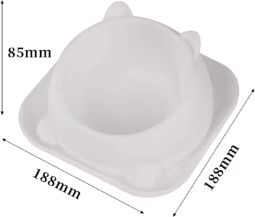 Inspire Curations SteadyPaw Stainless Steel Anti Spill Cat Bowl white 1pcs