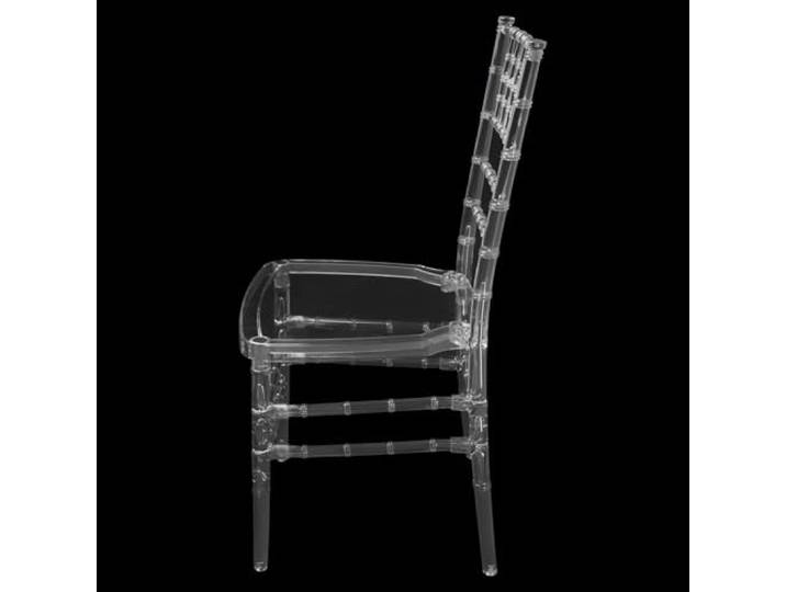 Acrylic Stacking Chairs Clear Crystal Transparent Dining Chair Set of 4 Stapelbare Kristallstühle aus PC-Material mit ergonomischer Rückenlehne und glatter Oberfläche – ideal für Events, Bankette