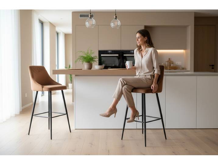 Paire de Chaise bar LOU havane