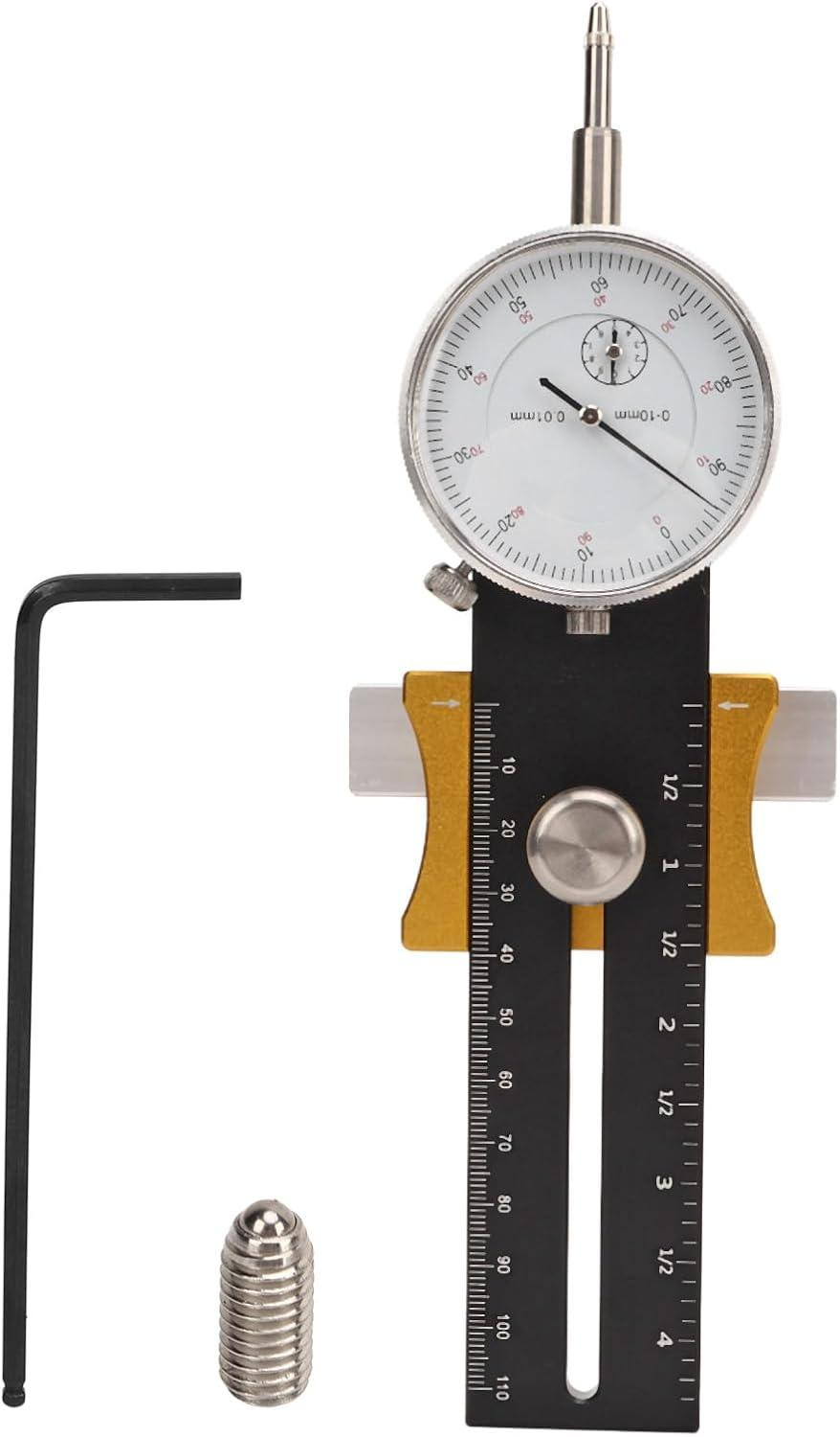 Merkloos Tafelzaag kalibratie-instrument 130-220 mm, RVS, zwart, voor houtbewerking