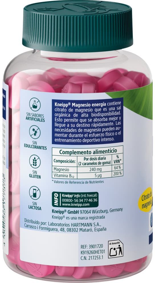 Kneipp Magnesio Energía 60 gummies