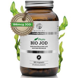 Qidosha Jod Phyto, 365 Kapseln, BIO, Jod aus der Kelpalge, 186 µg
