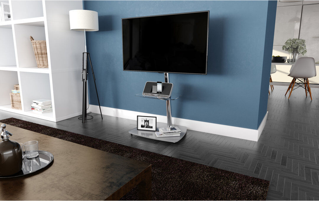 Symple Stuff TV Stand for TVs up to 55" Chrome 55"