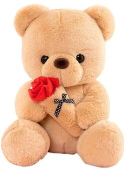 JoyToys Rose Bear Plush Stuffed Teddy Bear Romantic Gift For Girlfriend & Anniversary brown