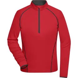 James & Nicholson Damen Funktionsshirt langarm T-Shirt JN497 red/black L