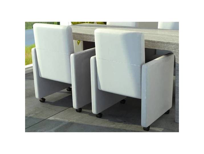 2 PCS Chaises de cuisine Blanc - Magnifique Chaises à manger Classique Pour salon blanc similicuir 5792
