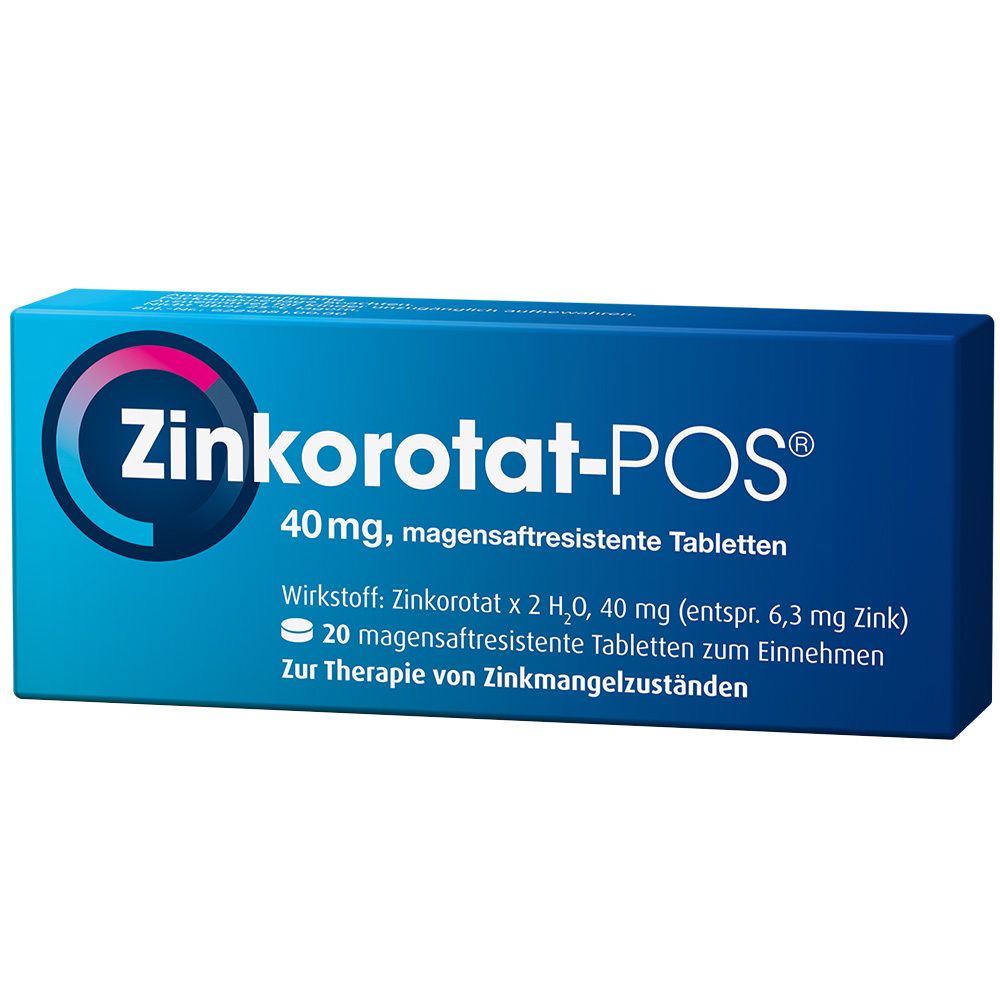 Zinkorotat POS magensaftresistente Tabletten 20 St magensaftresistent