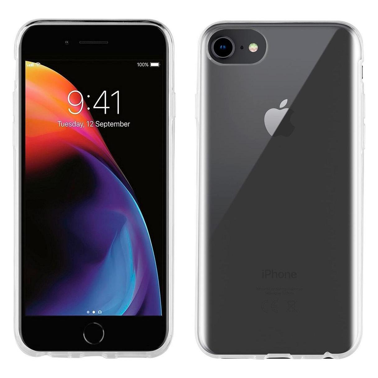Muvit Handyhülle iPhone 7 | iPhone 8 | iPhone SE 2020 Schwarz Durchsichtig iPhone SE (Apple iPhone 7, Apple iPhone 8, Apple iPhone SE) (MCCRS0008)