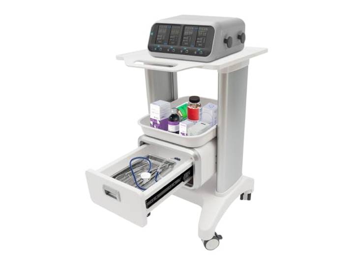 Medizinischer Wagen mit 1 Schublade, 100kg Belastbarer Laborwagen Medizinwagen Rollbarer Friseurwagen SchöNheit Arbeitswagen Beauty Salon Trolley Friseur Servierwagen für Labor Klinik Krankenhaus Salo