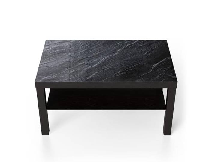 DEQORI Glastisch schwarz groß 90x50 cm Motiv Geheimnisvolle Tiefe ausgefallener Beistelltisch aus Glas Hochglanz Couchtisch fürs Wohnzimmer moderner Couch Tisch mit Design