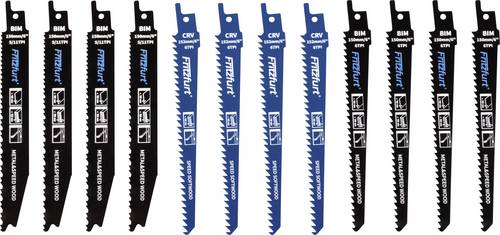 FRITZFURT 3801-3012 Säbelsägeblattsatz Universal 12-teilig Sägeblatt-Länge 150mm 12St.