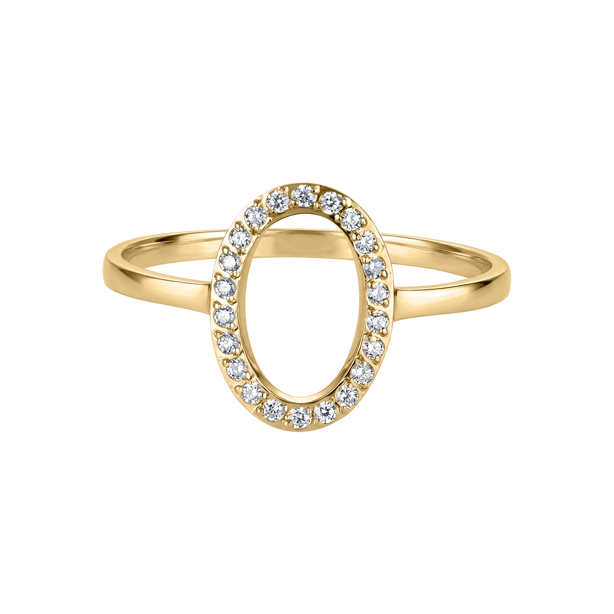 Jacques Lemans Ring Edelstahl vergoldet mit Zirkonia