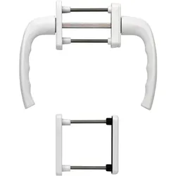 Hoppe, Fenstergriff, Balkongarnitur New York 0810/961N/U10/... Aluminium F9016 63-73 mm Vierkant 7 mm