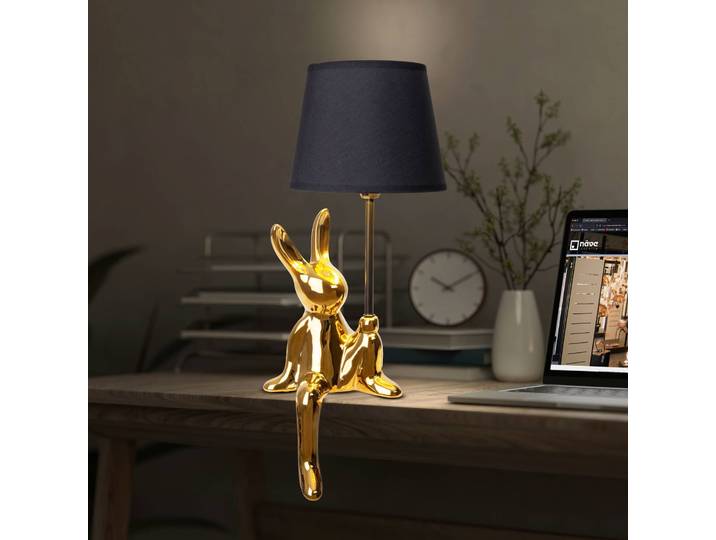 Näve Tischlampe Helge, messing / gold, für Wohn- / Esszimmer, Keramik, Tischlampe