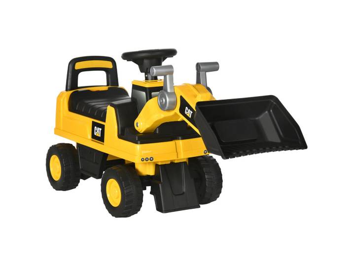 Homcom Kinder Rutschauto, Gelb, PP+ Metall, Kunststoff, 29.5x54x78 cm, unisex, Spielzeug, Kinderfahrzeuge