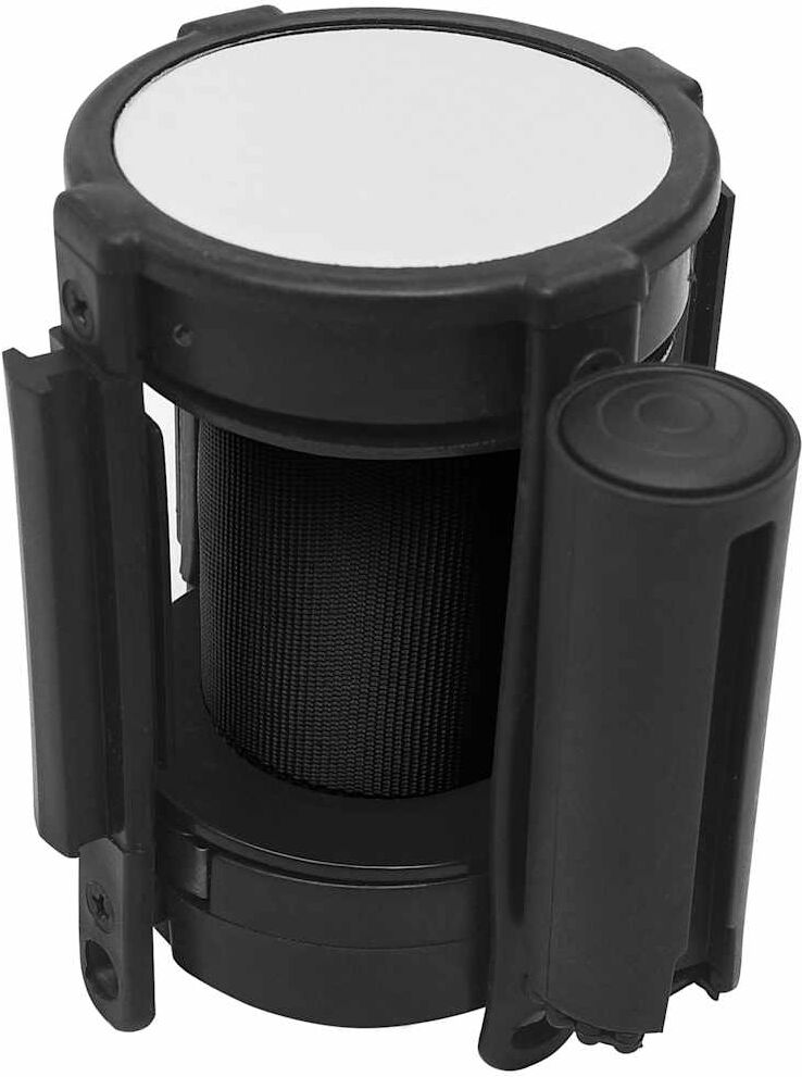 vidaXL Barrière à bande rétractable 200 cm Noir