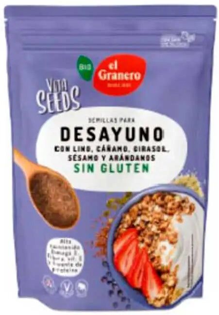 GRANERO Semillas Bio Vitaseeds De Lino Molido Con Cáñamo Y Arándanos