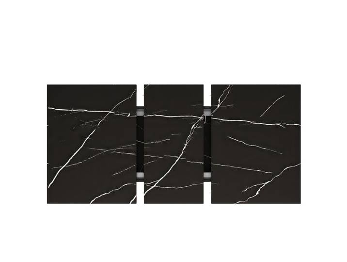Table a manger - Table pour cuisine - forme rectangulaire - 4 personnes - - Noir