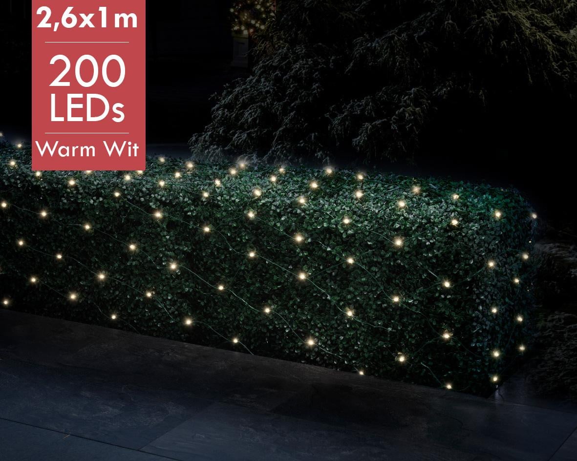 Lumineo LED netverlichting buiten warm wit 2,6 meter