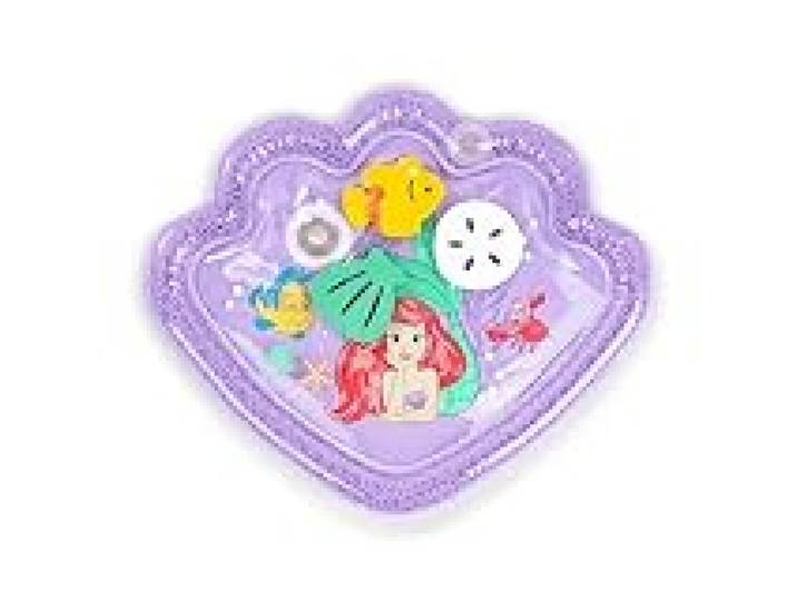 Bright Starts, Tapis d'Eau Disney Baby Ariel Temps sur le Ventre, Trésors de la Petite Sirène, pour Nouveau-nés et Plus, Violet