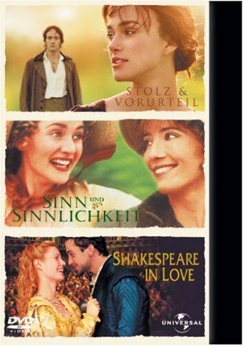 Stolz & Vorurteil / Sinn und Sinnlichkeit / Shakespeare in Love [Limited Edition] [3 DVDs] - Preis vom 09.10.2026 07:28:09 h