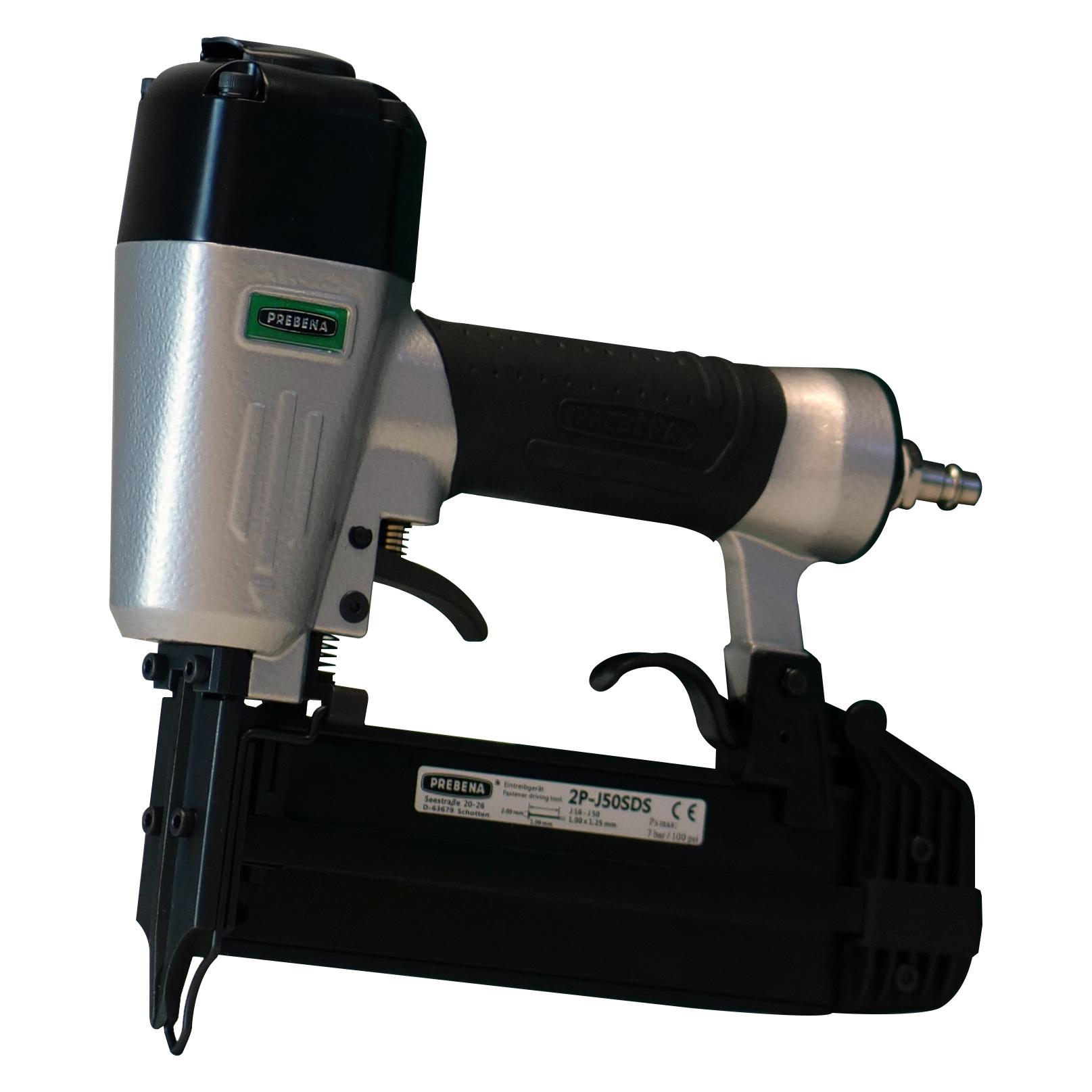 Prebena 2P-J50SDS Luftdruck Druckluftnagler 5-7 bar im Transportkoffer (Nagelpistole) (2P-J-50 SDS)